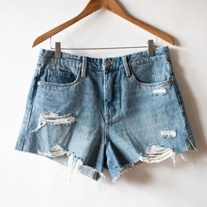 Blank NYC The Barrow Vintage High Rise Short Cut Off Distressed